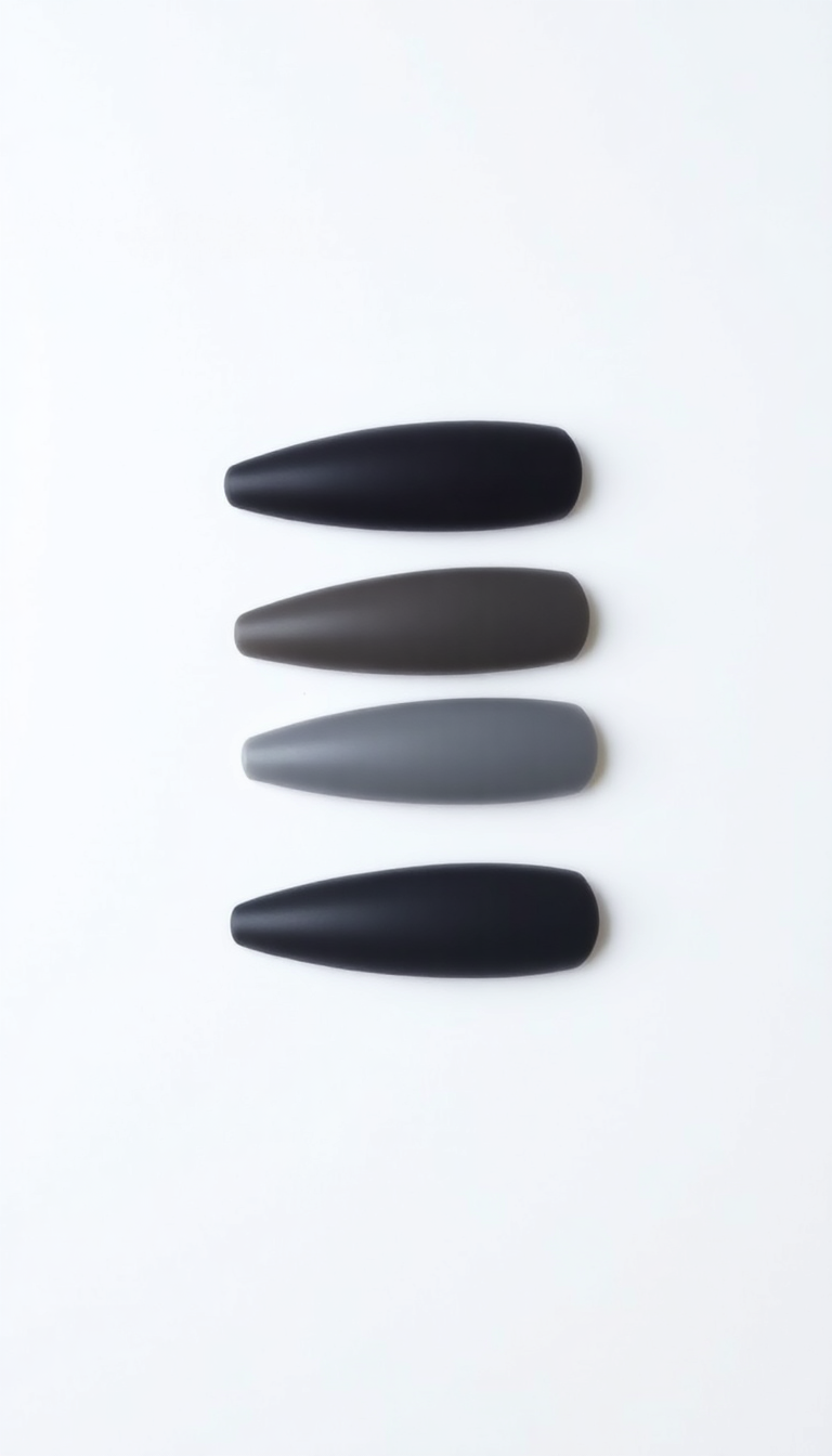 2. Matte Elegance in Monochrome