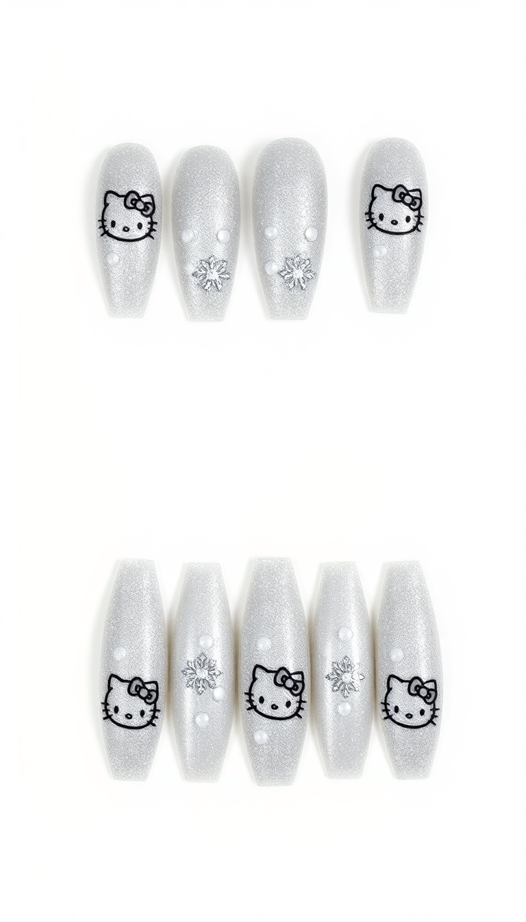 2. Sparkling Silver Hello Kitty Winter Wonderland