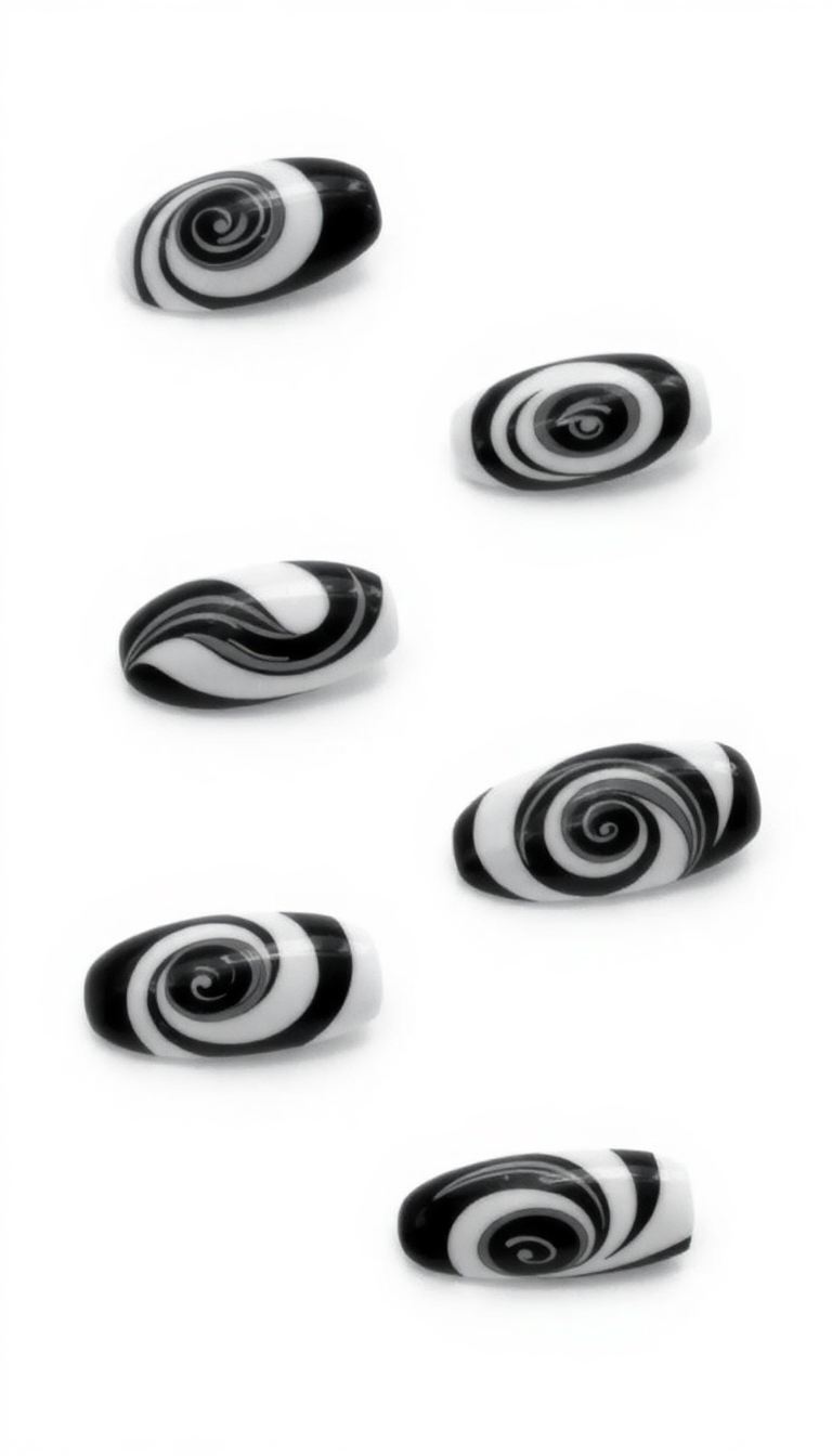 3. Bold Black and White Twist