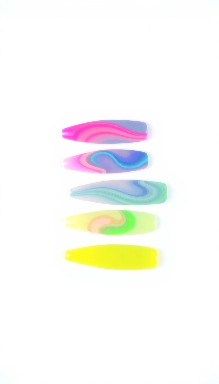 4. Bold Neon Waves