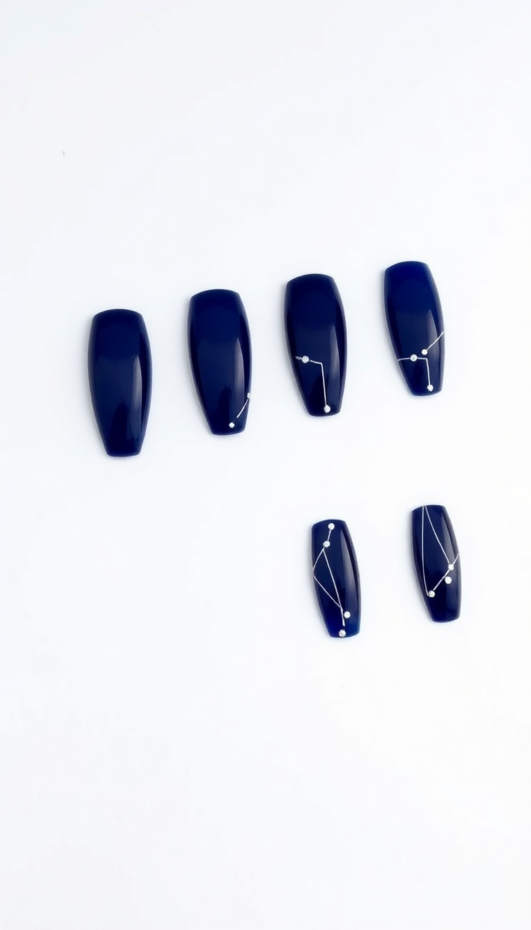 4. Midnight Blue with Silver Accents