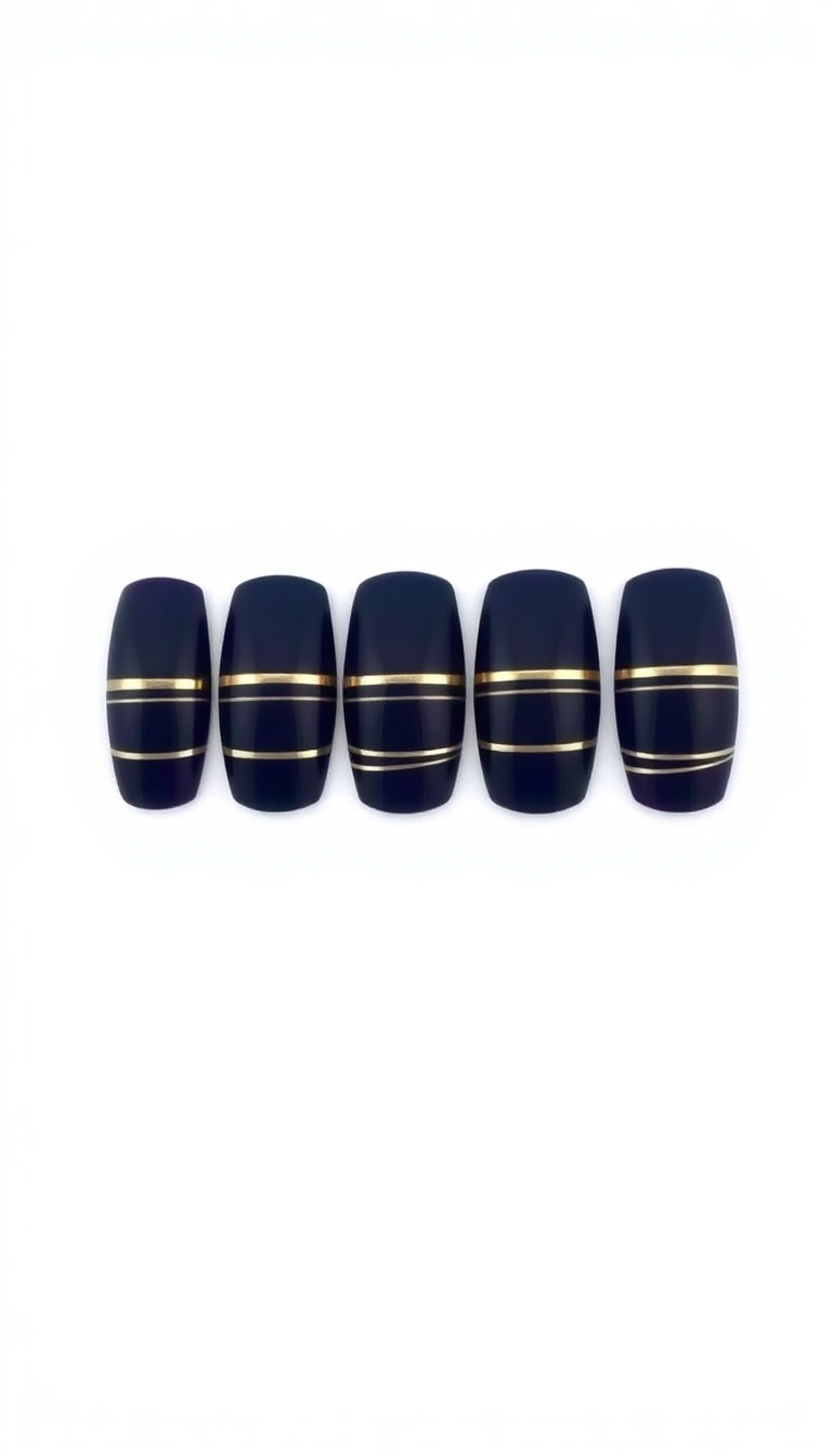 4. Navy with Gold Stripes