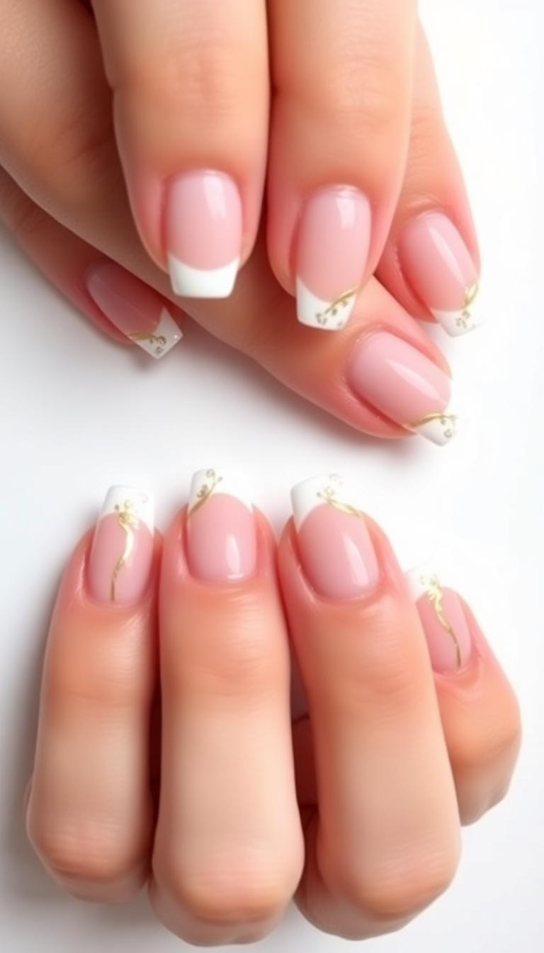 5. Classic French Tip with a Twist