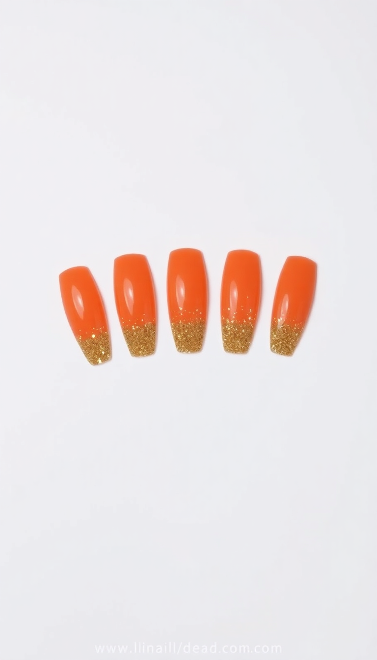 5. Glittering Orange Glamour