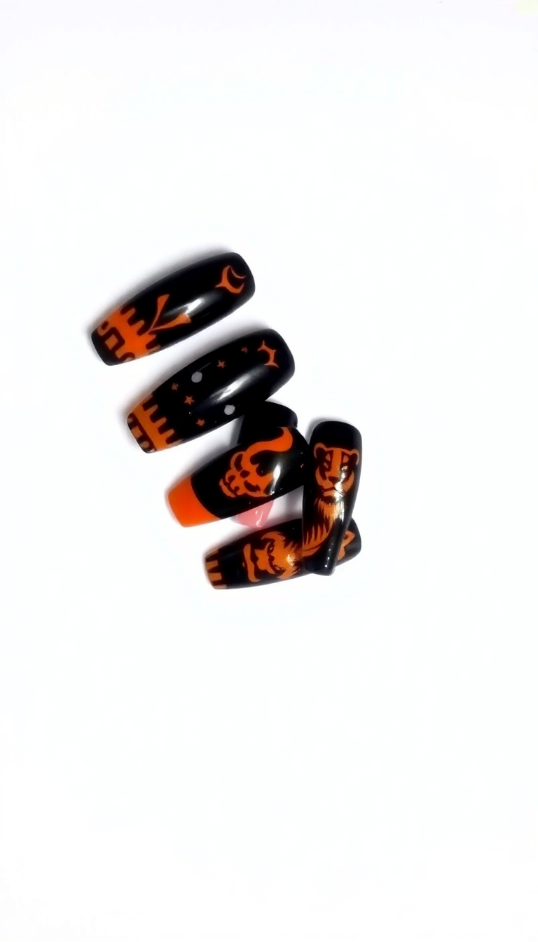 5. Leo Lurking Shadows - Bold Black and Orange Themes