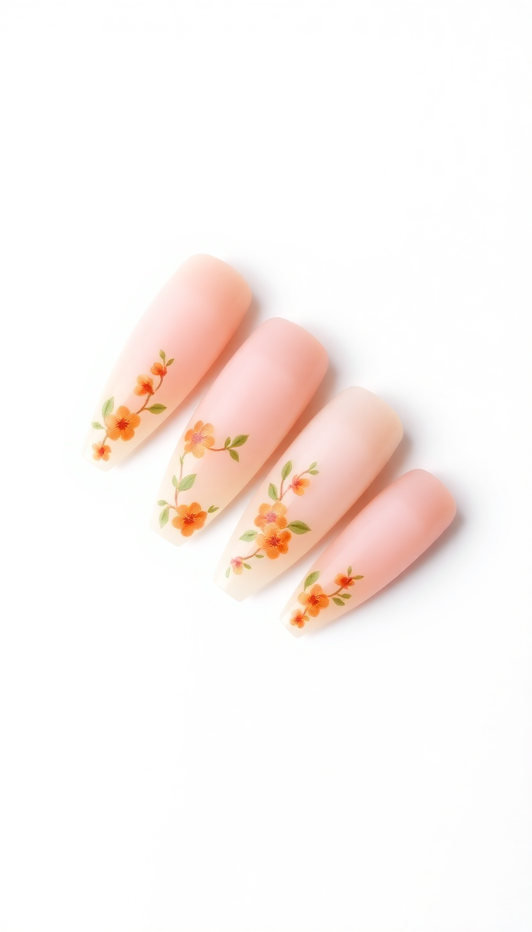 6. Delicate Orange Floral