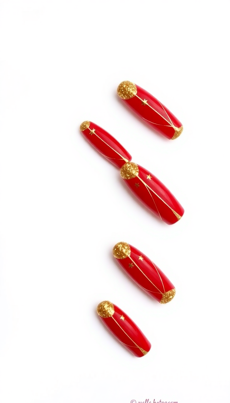 6. Festive Red and Gold