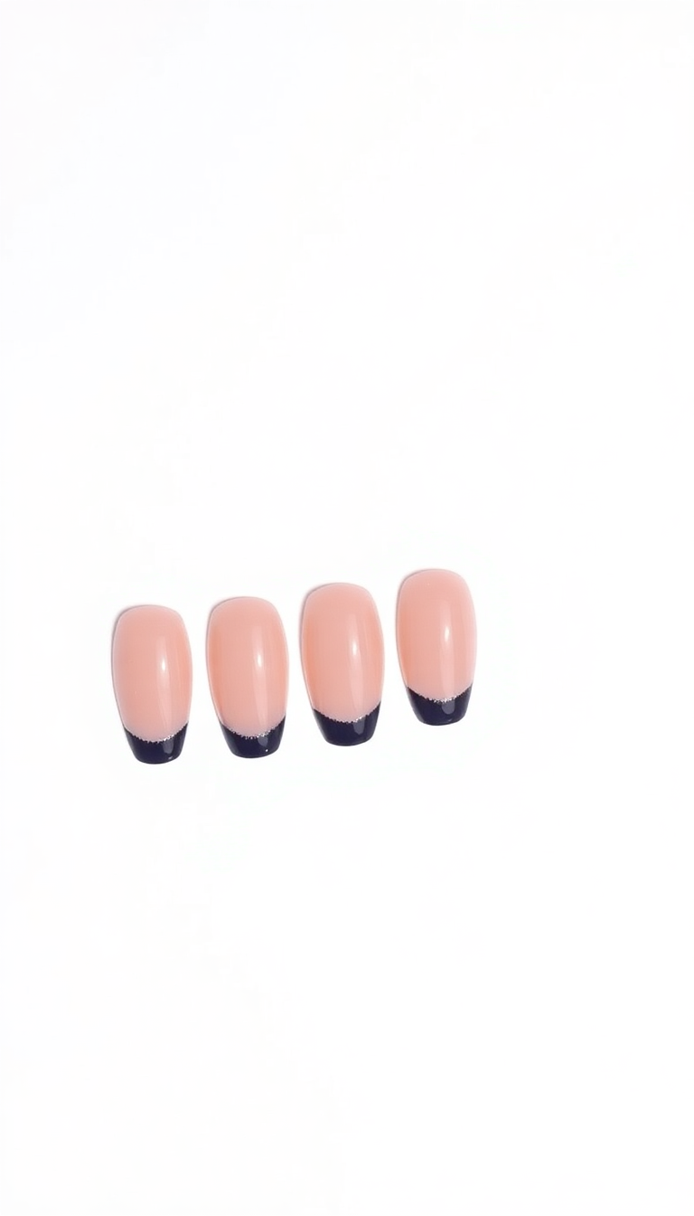 6. Navy French Tip Sophistication