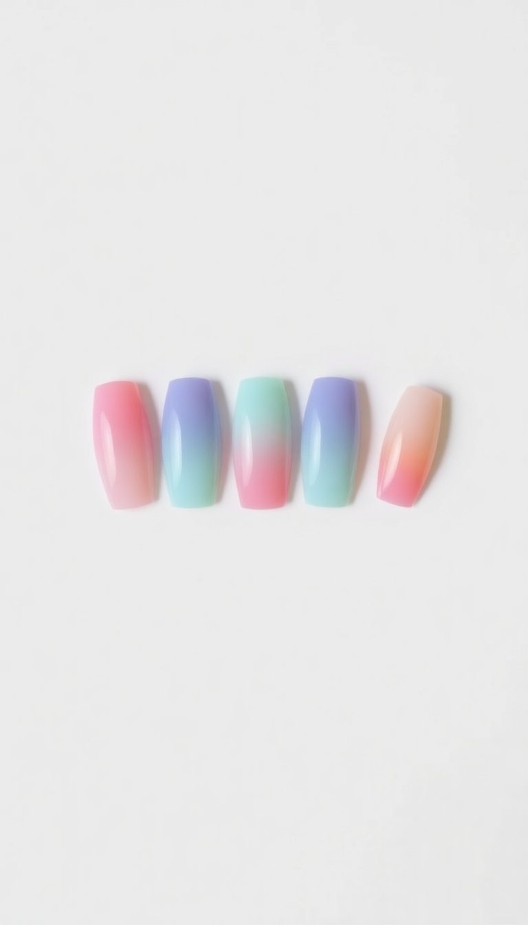 7. Pastel Ombre – Soft and Subtle