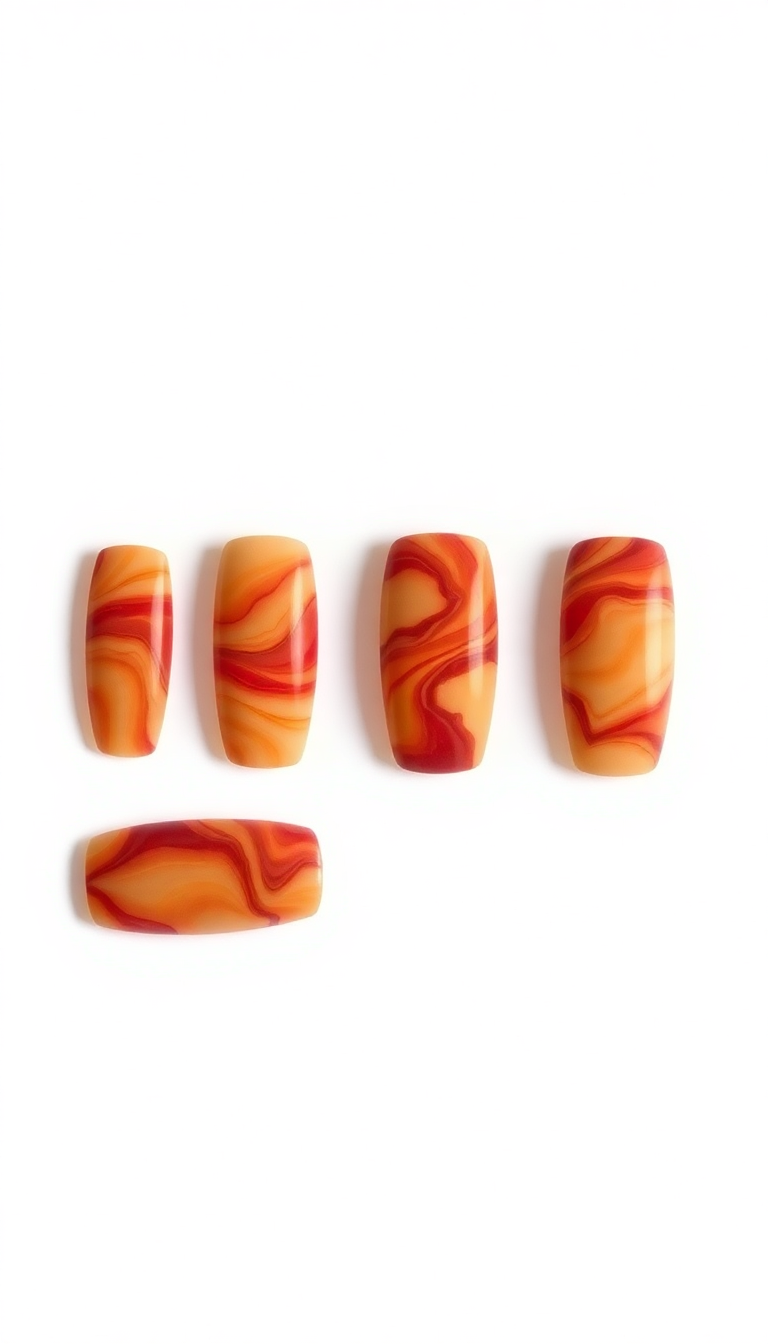 7. Warm Autumn Marbling