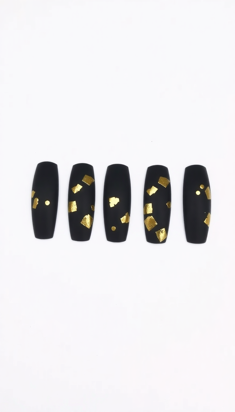 8. Matte Black with Gold Foil