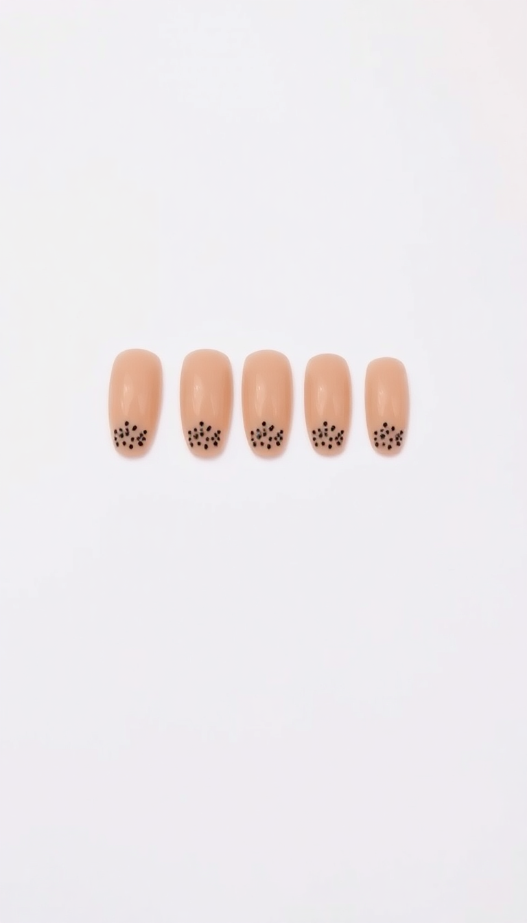 8. Minimalist Beige with Black Dots