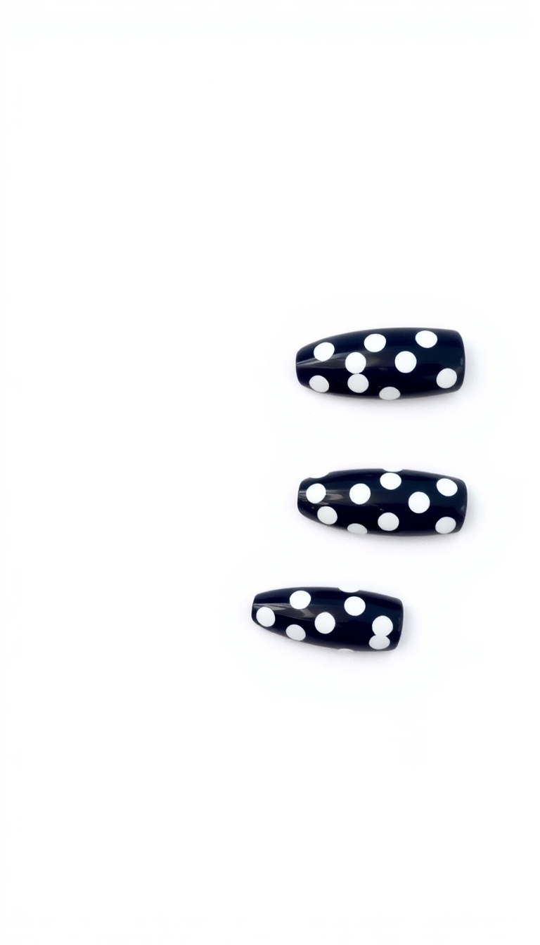 8. Navy and White Polka Dots