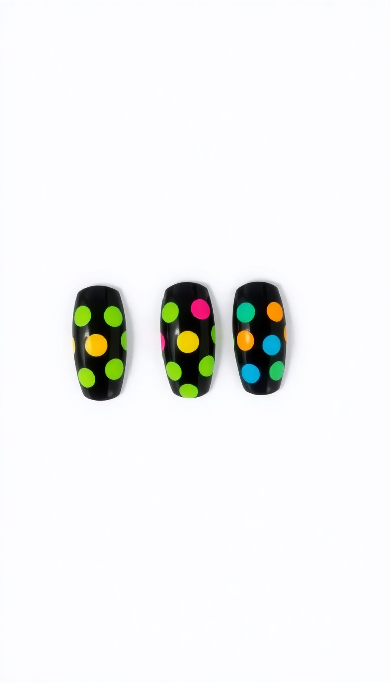 9. Fluorescent Polka Dots