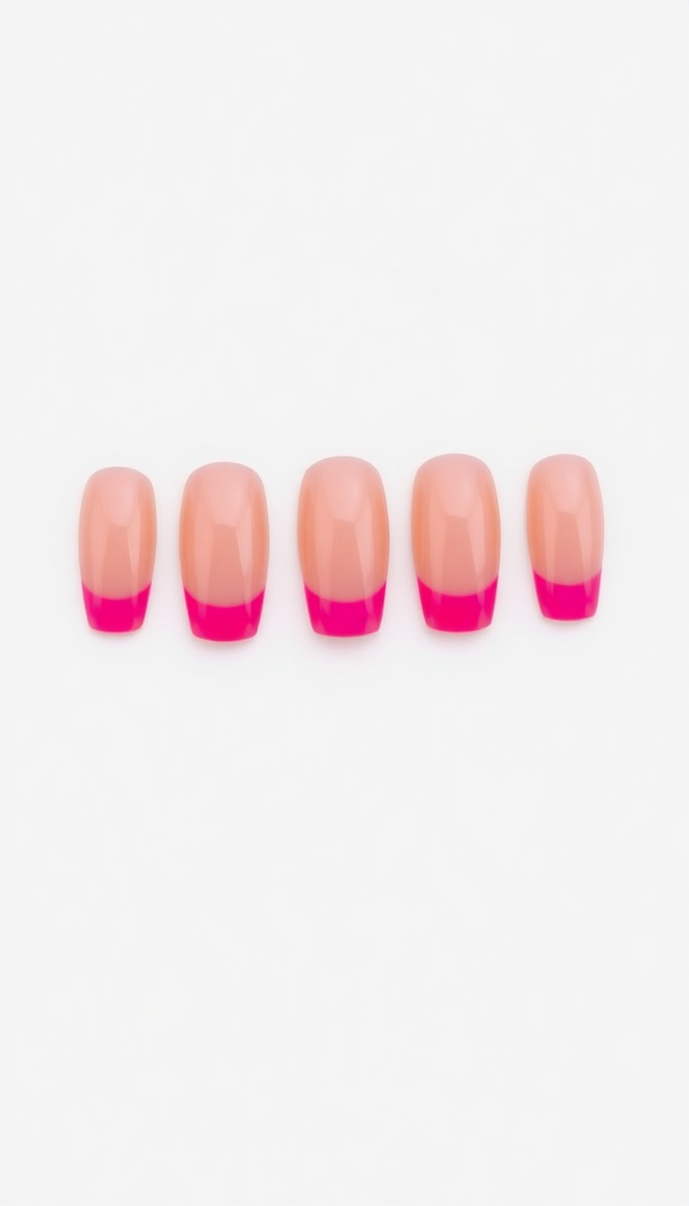 9. Hot Pink French Tips