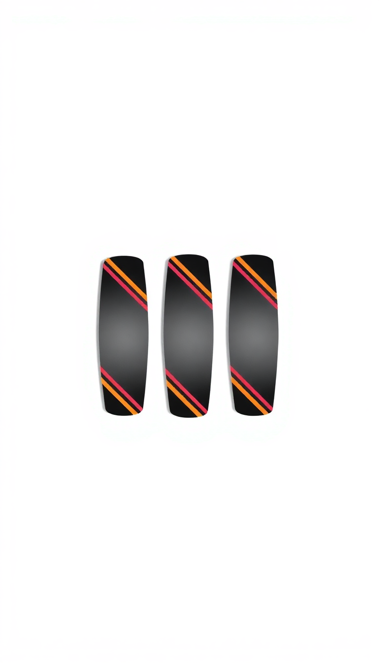 9. Matte Black with Neon Stripes