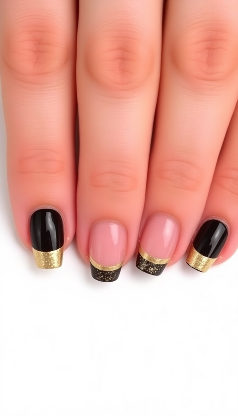 9. Sophisticated French Tips with a Twist