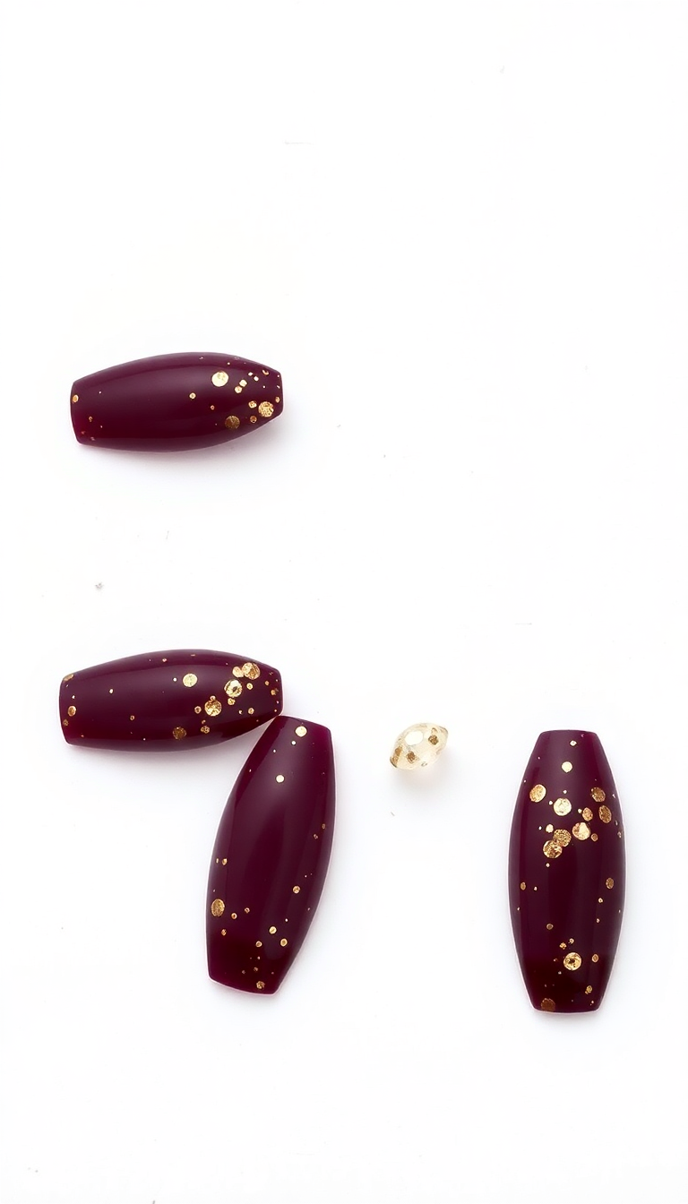 Burgundy Press-On Nails