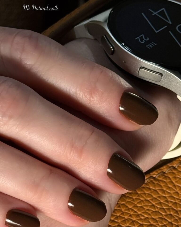 Chocolate Brown Nails