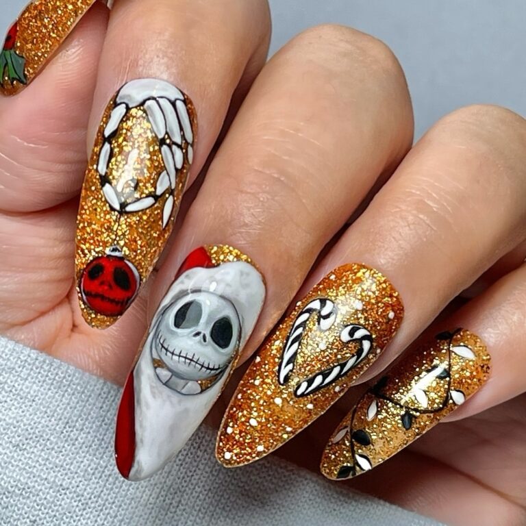 Festive Jack Nails