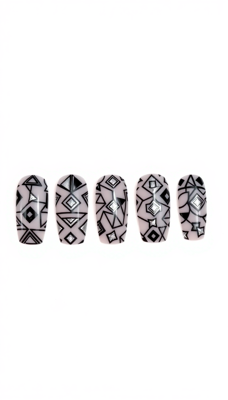 Geometric Nail Art