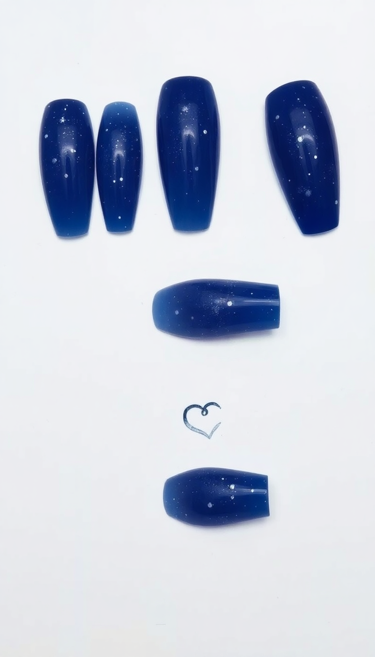 Navy Blue Press-On Nails