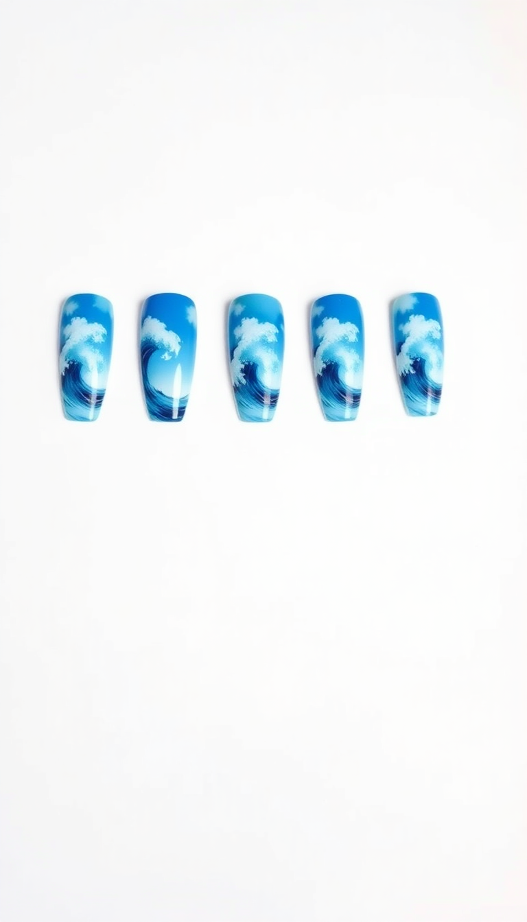 Ocean-Themed Nails