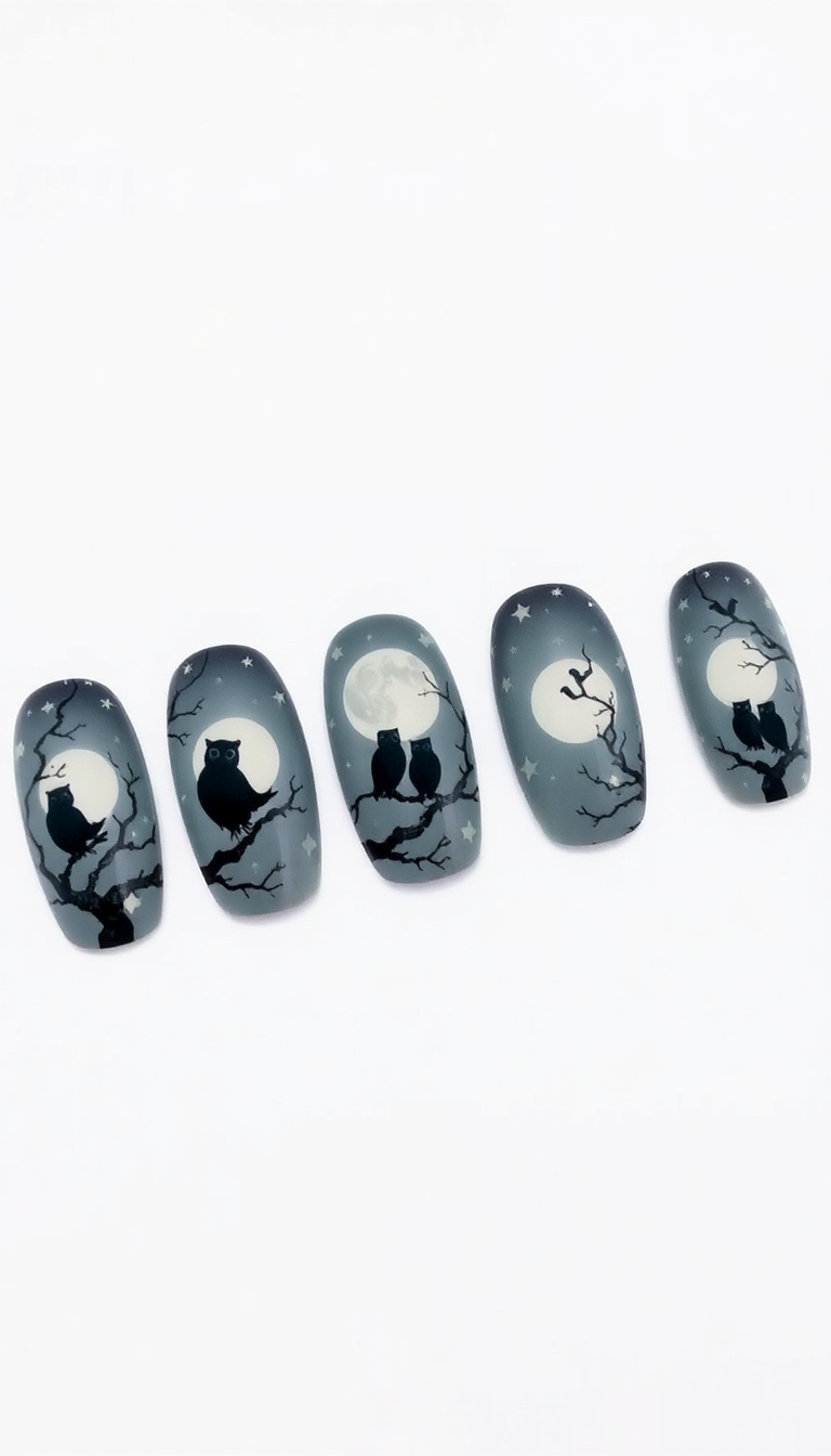 Owl Nail Art