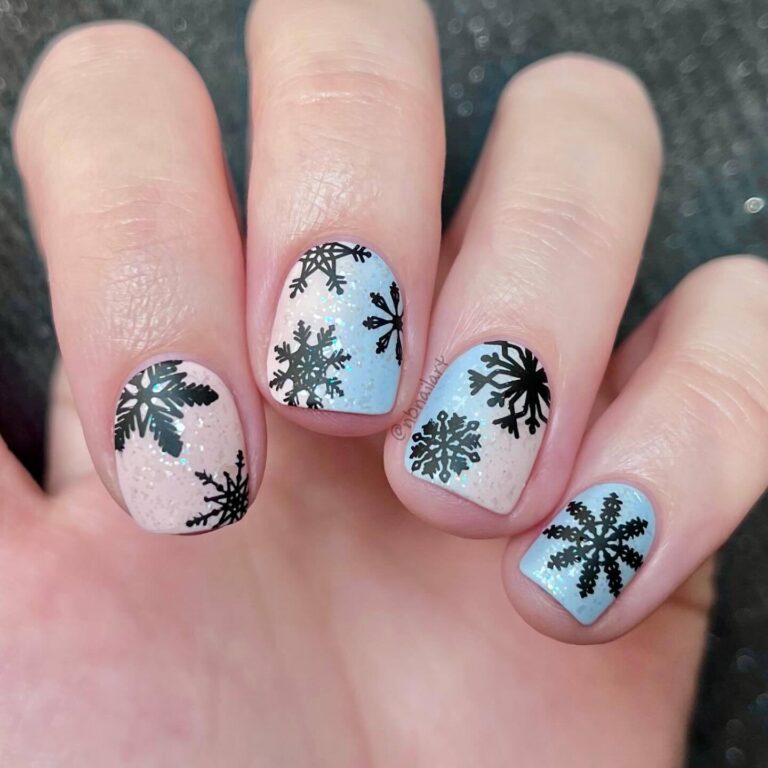 Snowflake Nail Art