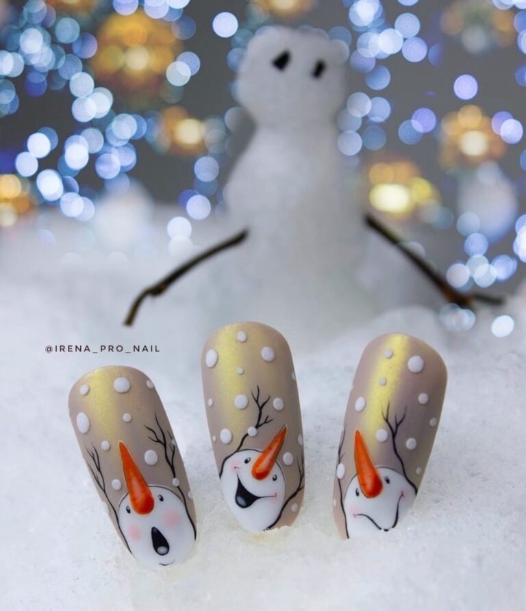 Snowmen Nail Art