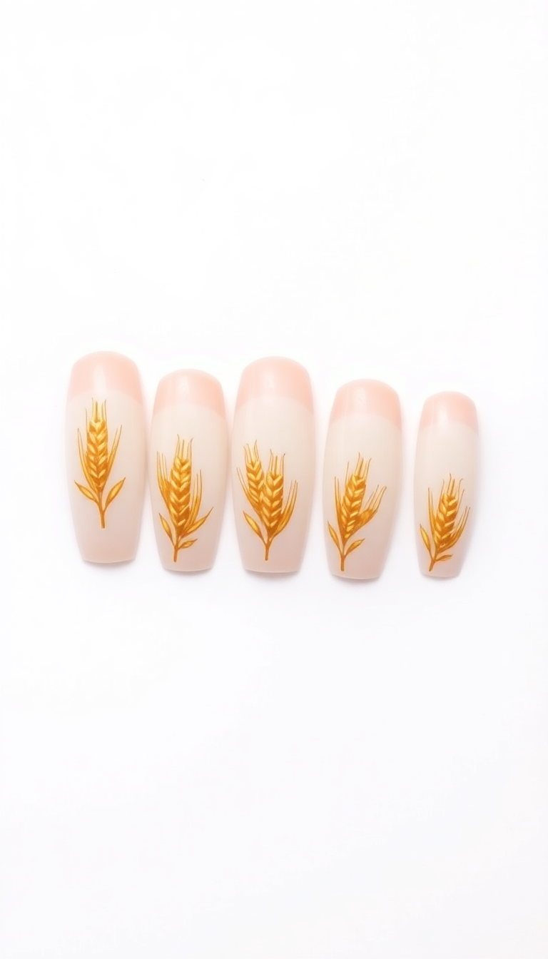 Wheat Nail Art