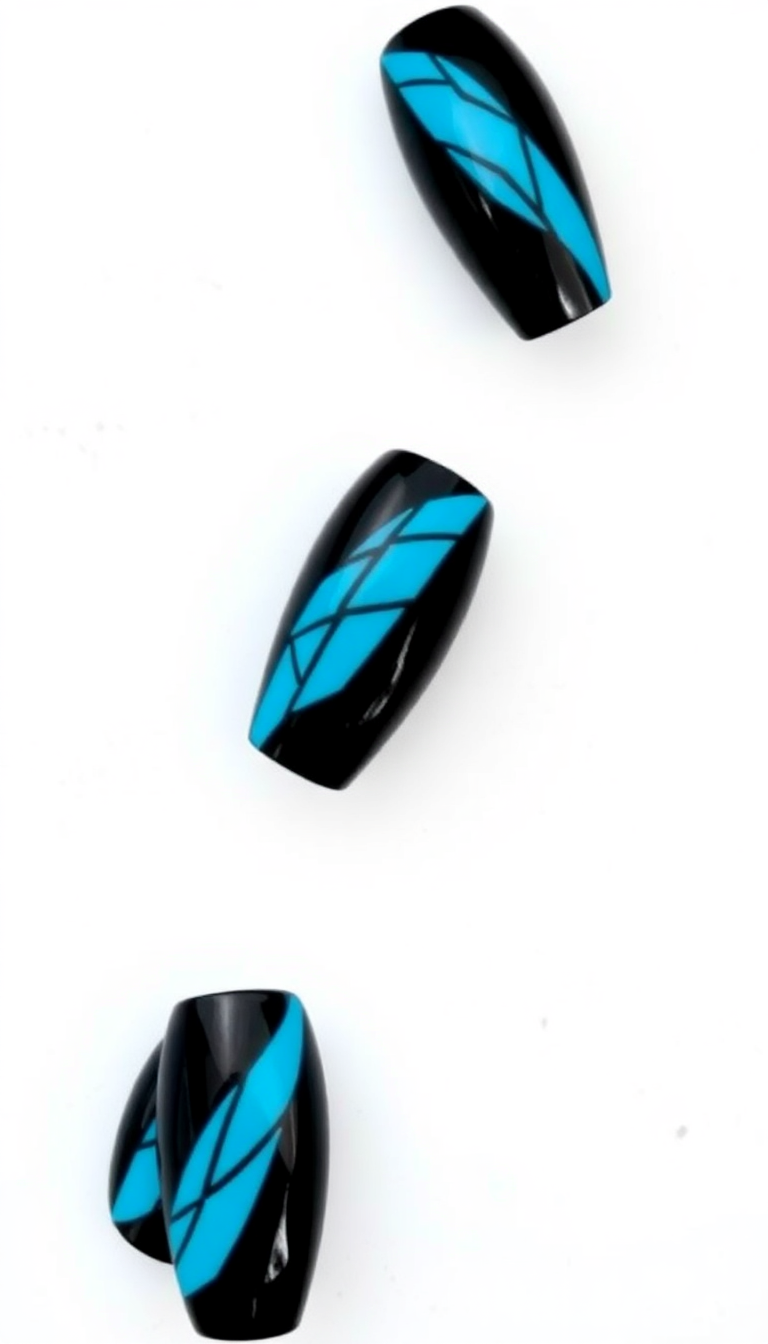 10. Bold Black and Ice Contrast