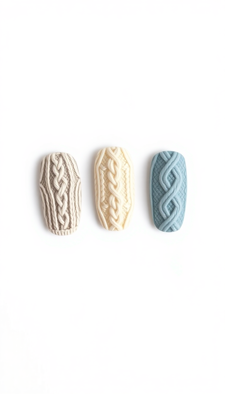 11. Cozy Knitted Sweater Nail Art