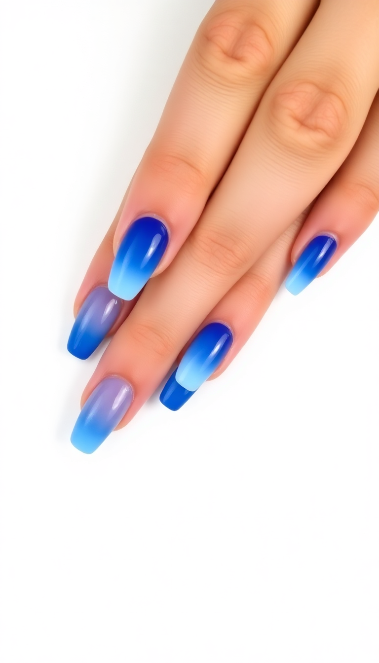 14. Blue and White Ombre