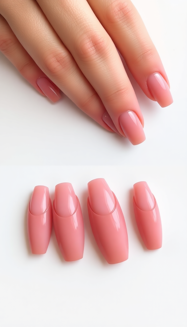 14. Minimalist Rounded Square Nails