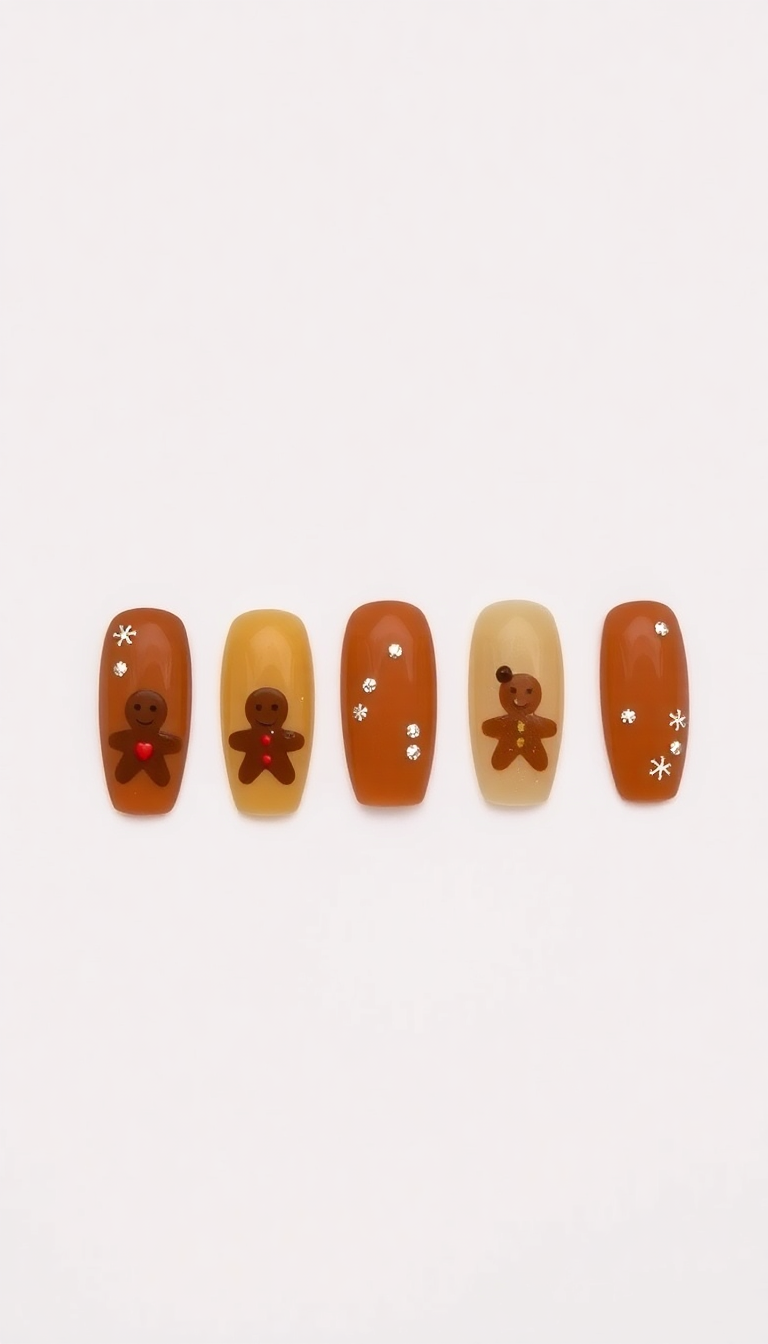 14. Warm Gingerbread Manicure