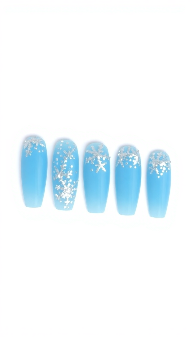 3. Frosty Blue and Glitter Combo