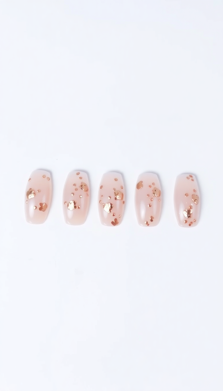 4. Feminine Rose Gold Flakes