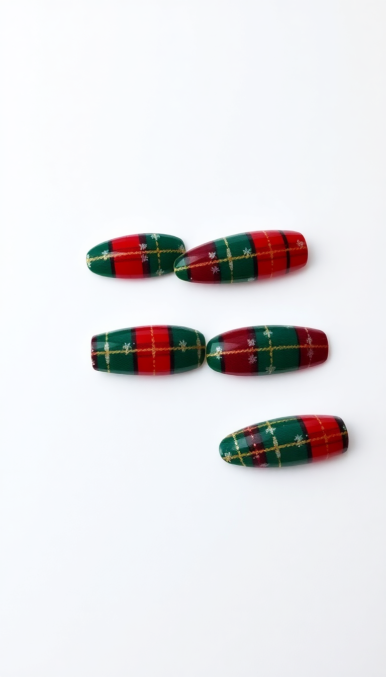 4. Festive Plaid – Holiday Spirit on Your Hands