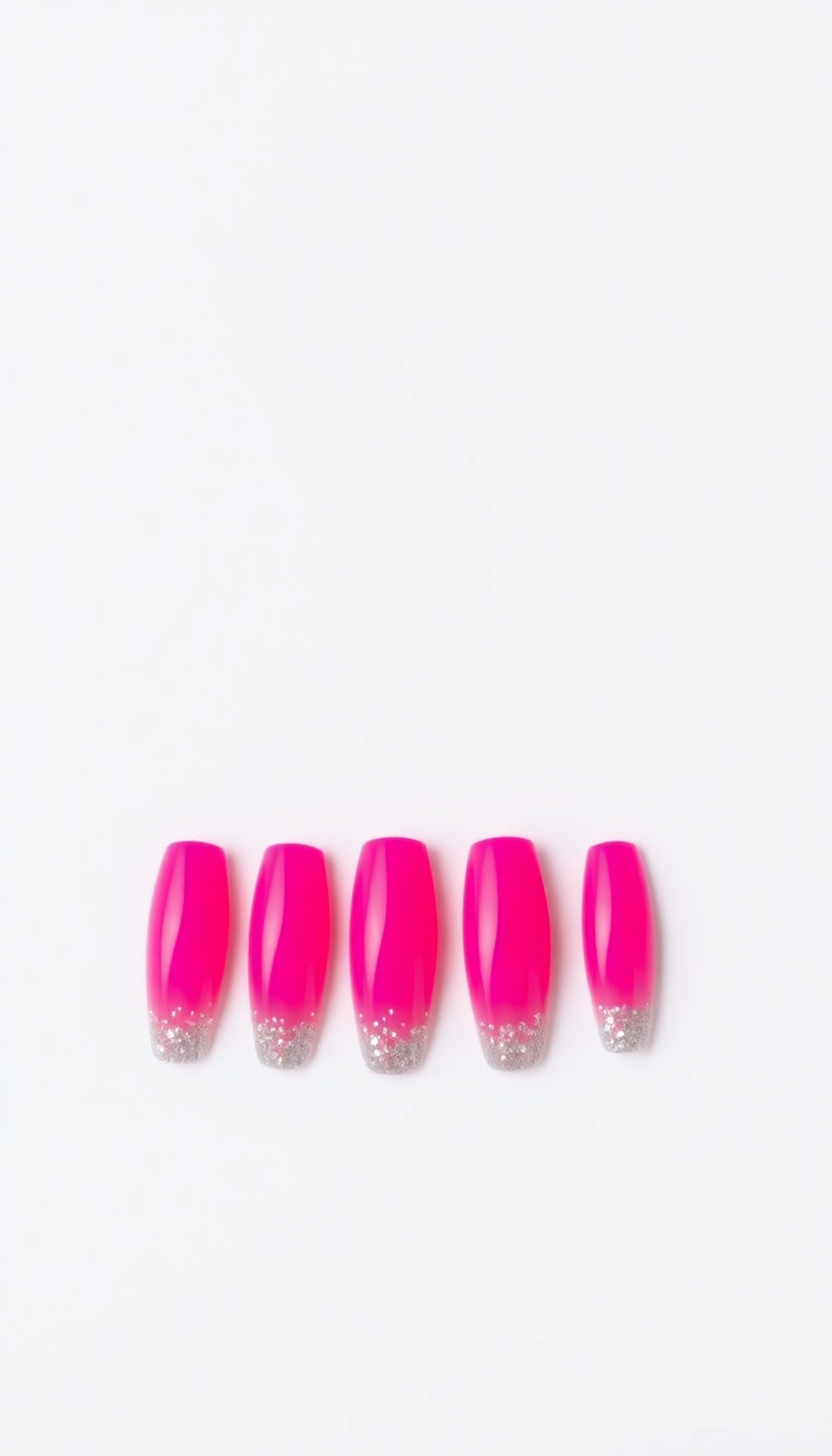 4. Vibrant Neon Pink Statement Nails