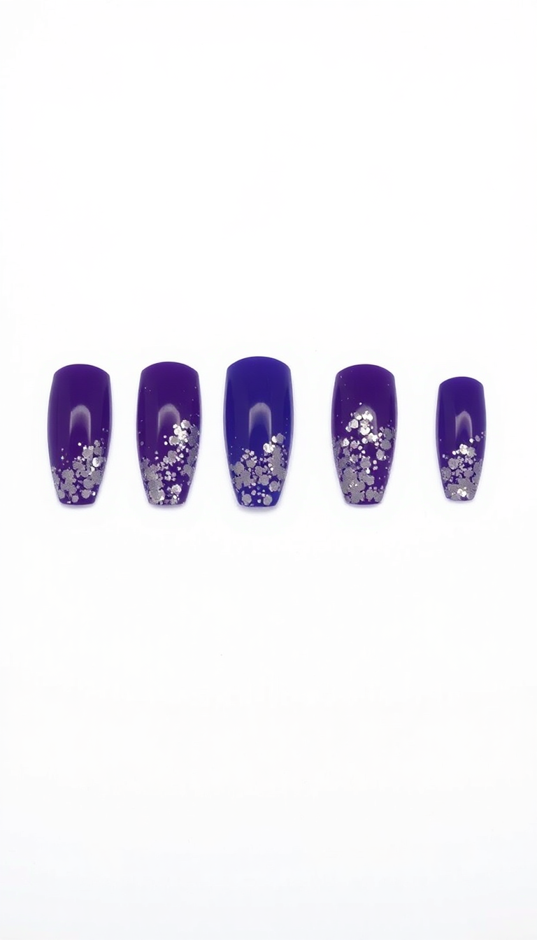 5. Royal Purple and Silver Glitter