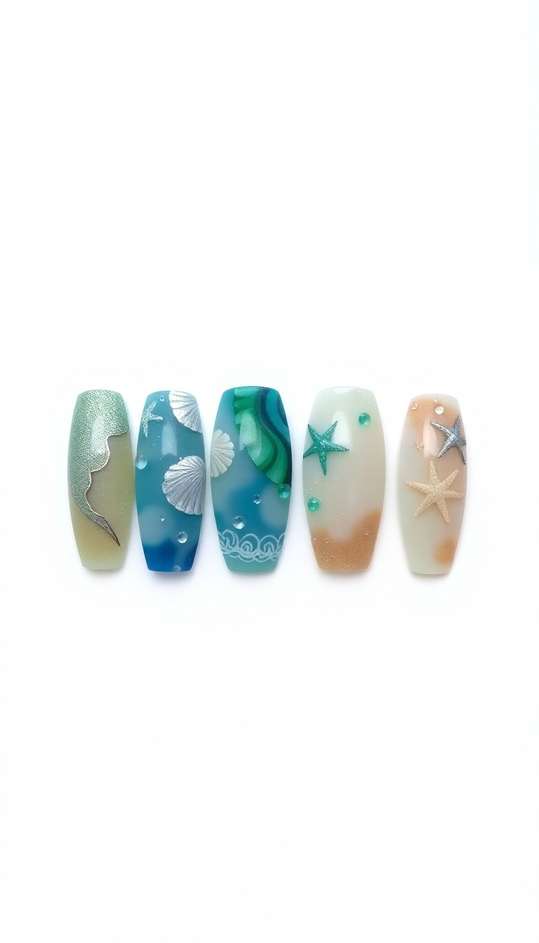 6. Marine Motifs - Ocean-Inspired Nails