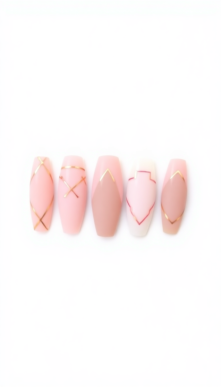 7. Chic Coffin or Ballerina Nails