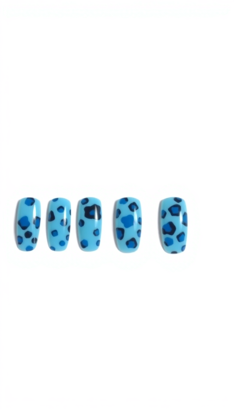 7. Trendy Blue Leopard for a Cool Touch