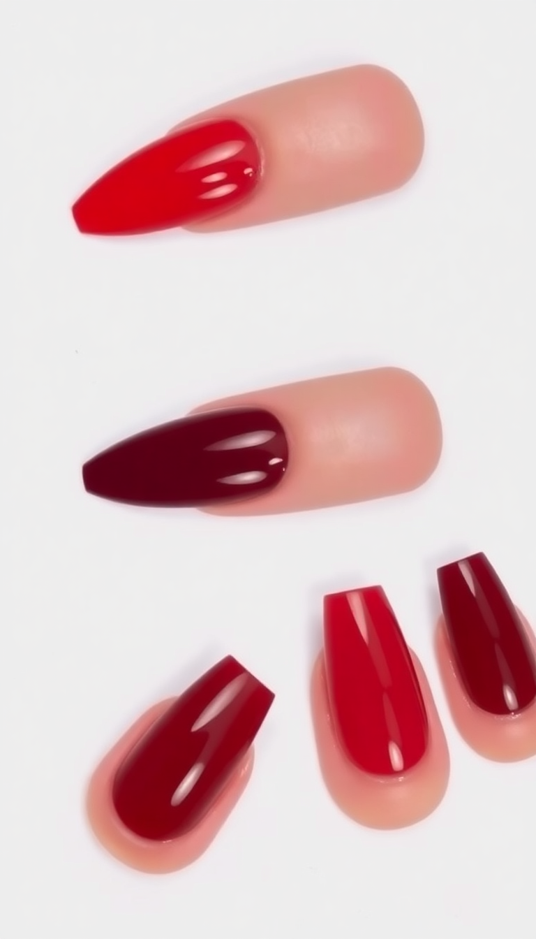 9. Unique Lipstick Nails