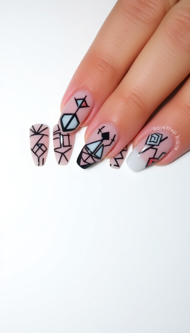 Geometric Nail Art