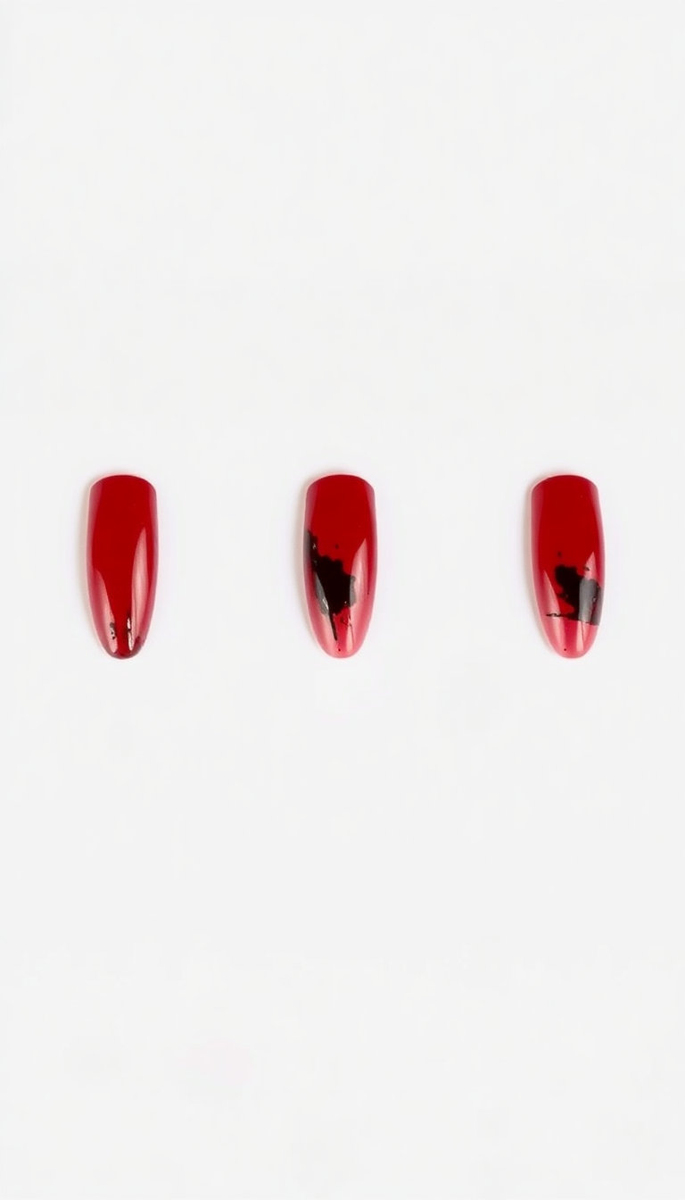 Red and Black Nails