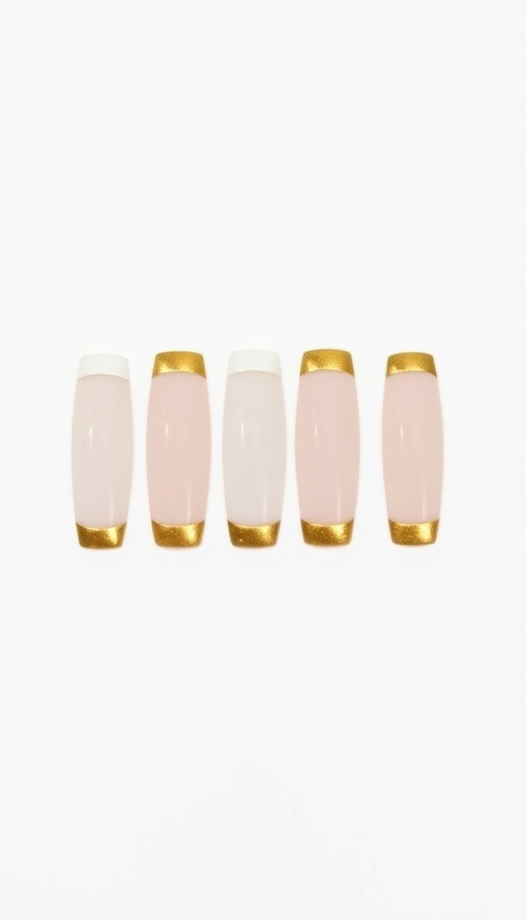 10. Luxe Long Square French Manicure