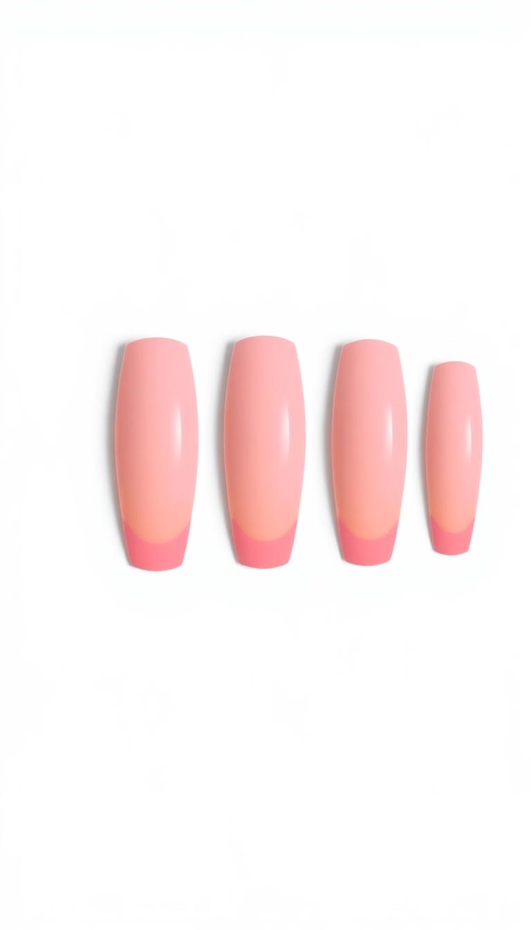 10. Matte Pink with Glossy Tips