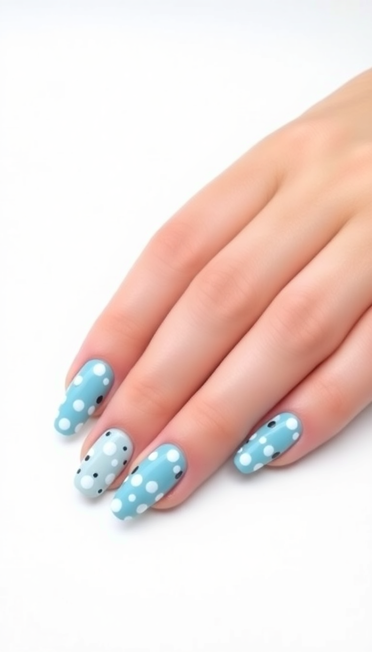 11. Icy Blue and White Dalmatian Mix